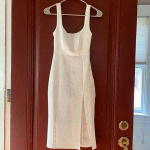 Showpo Square Neck White Dress
